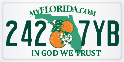 FL license plate 2427YB