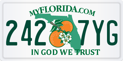 FL license plate 2427YG
