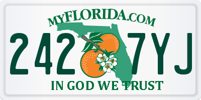 FL license plate 2427YJ
