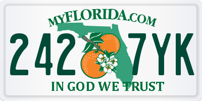 FL license plate 2427YK