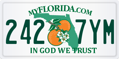 FL license plate 2427YM