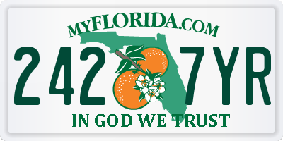 FL license plate 2427YR