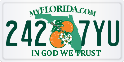 FL license plate 2427YU