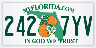 FL license plate 2427YV