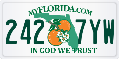 FL license plate 2427YW