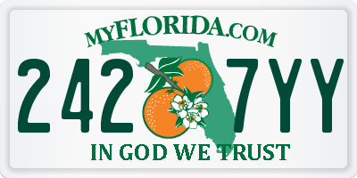 FL license plate 2427YY