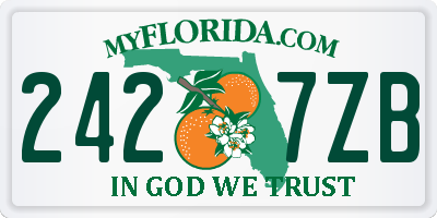 FL license plate 2427ZB