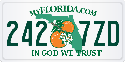 FL license plate 2427ZD