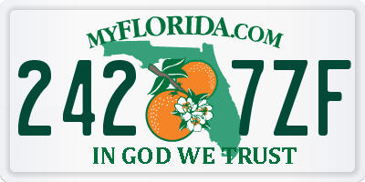 FL license plate 2427ZF