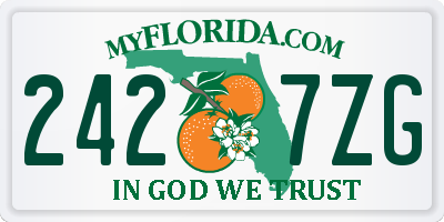 FL license plate 2427ZG