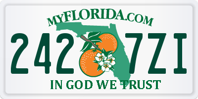 FL license plate 2427ZI