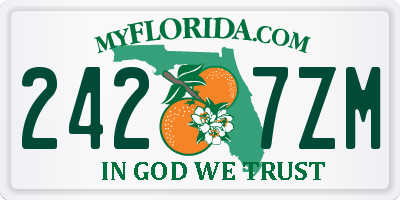 FL license plate 2427ZM