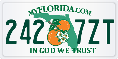 FL license plate 2427ZT