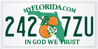 FL license plate 2427ZU