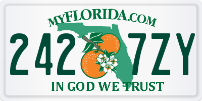 FL license plate 2427ZY
