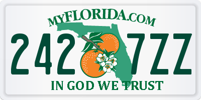 FL license plate 2427ZZ