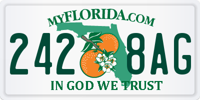 FL license plate 2428AG