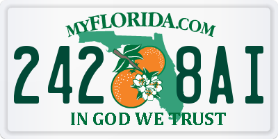 FL license plate 2428AI