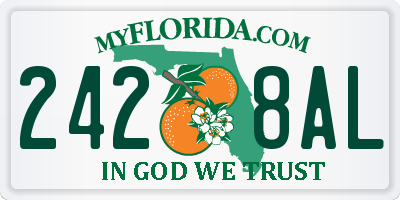 FL license plate 2428AL