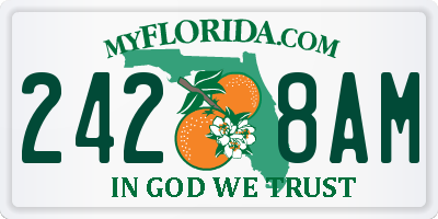 FL license plate 2428AM