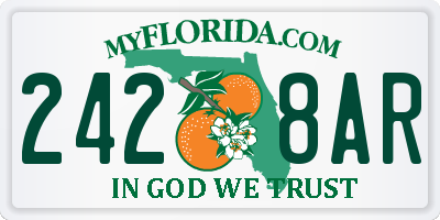 FL license plate 2428AR