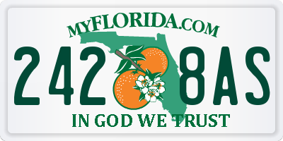 FL license plate 2428AS