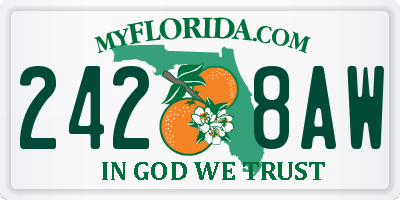 FL license plate 2428AW