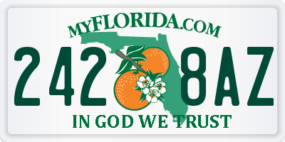 FL license plate 2428AZ