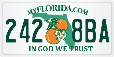 FL license plate 2428BA