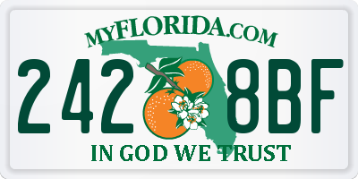 FL license plate 2428BF