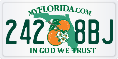 FL license plate 2428BJ