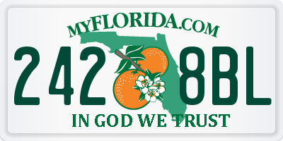 FL license plate 2428BL