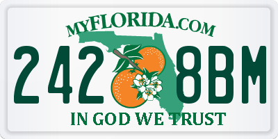 FL license plate 2428BM