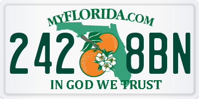 FL license plate 2428BN