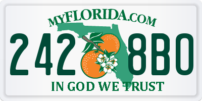 FL license plate 2428BO