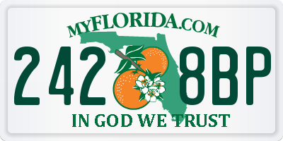 FL license plate 2428BP