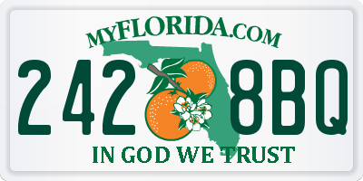 FL license plate 2428BQ