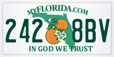 FL license plate 2428BV