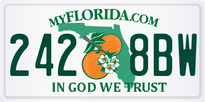 FL license plate 2428BW