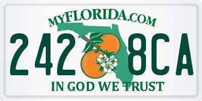 FL license plate 2428CA