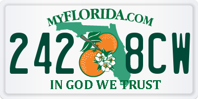 FL license plate 2428CW