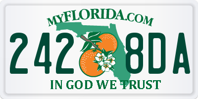 FL license plate 2428DA