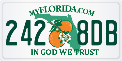 FL license plate 2428DB