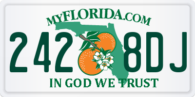 FL license plate 2428DJ