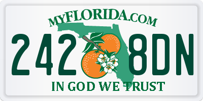 FL license plate 2428DN