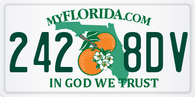 FL license plate 2428DV
