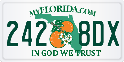 FL license plate 2428DX