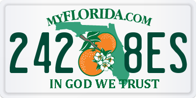 FL license plate 2428ES