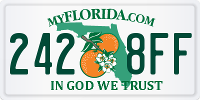 FL license plate 2428FF