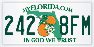FL license plate 2428FM